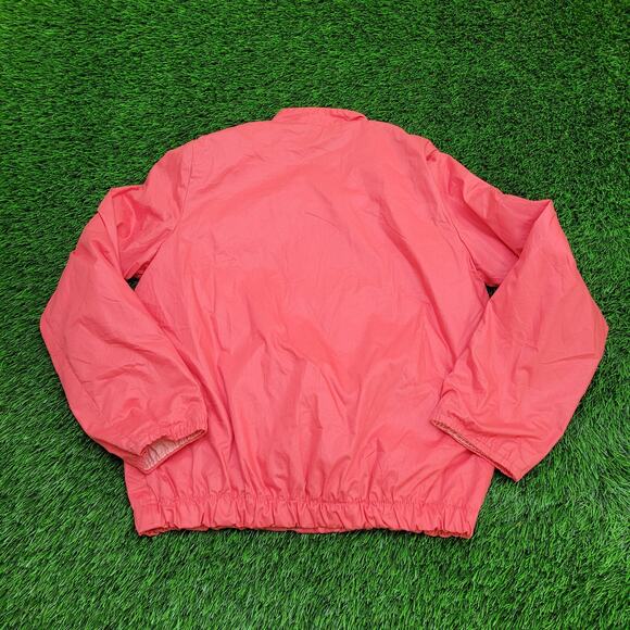 Vintage 80s Pink Windbreaker Jacket Womens Large 22x25 Baggy USA - Picture 2 of 13